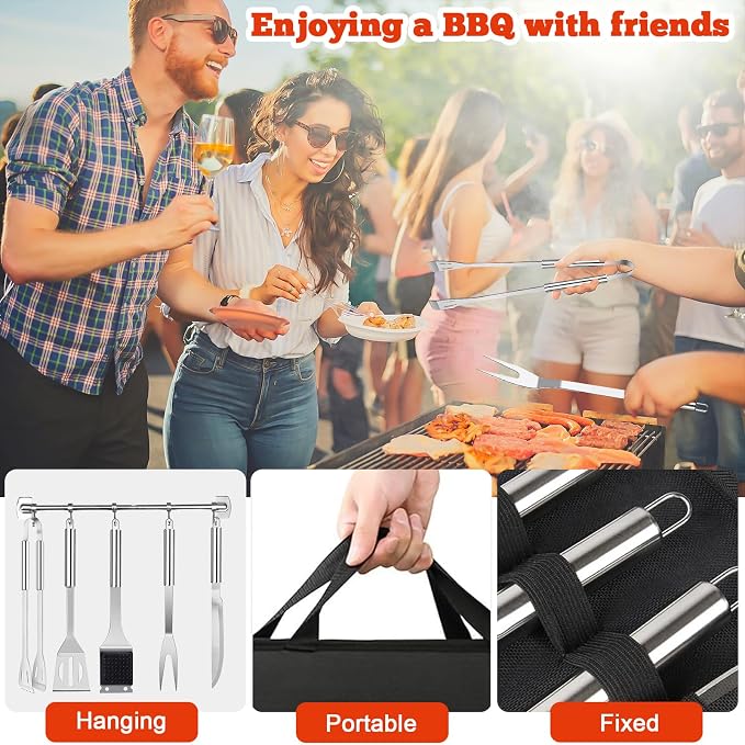 27Pcs Zestaw do Grilla ze Stali Nierdzewnej - obrazek 6