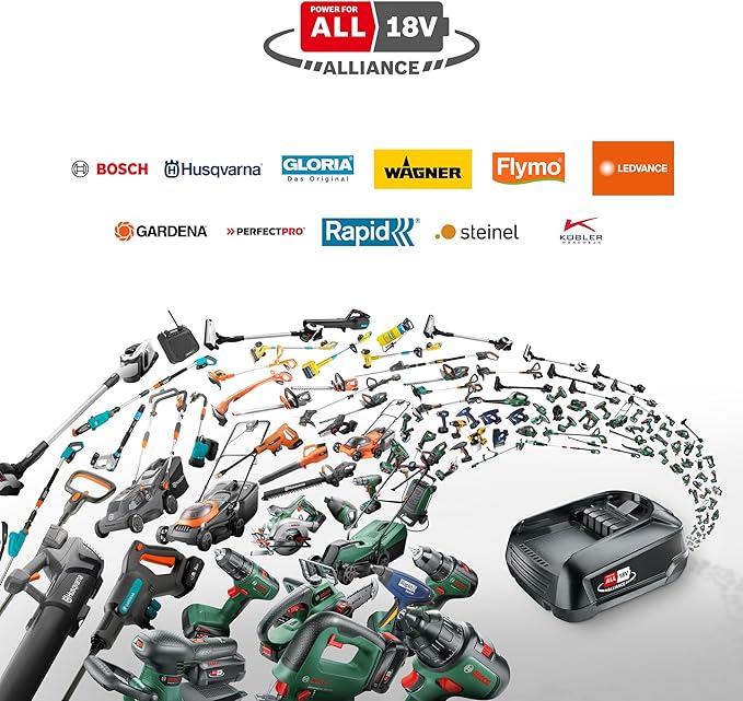 Bosch Mini piła łańcuchowa EasyChain 18V-15-7, do cięcia drewna, system 18V, prędkość łańcucha: 6,95 m/s, bez akumulatora - obrazek 4