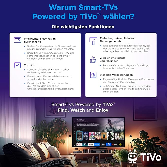 JVC TiVo LT-32VH7555 Smart TV 32" z potrójnym tunerem HDR TV LED - obrazek 7
