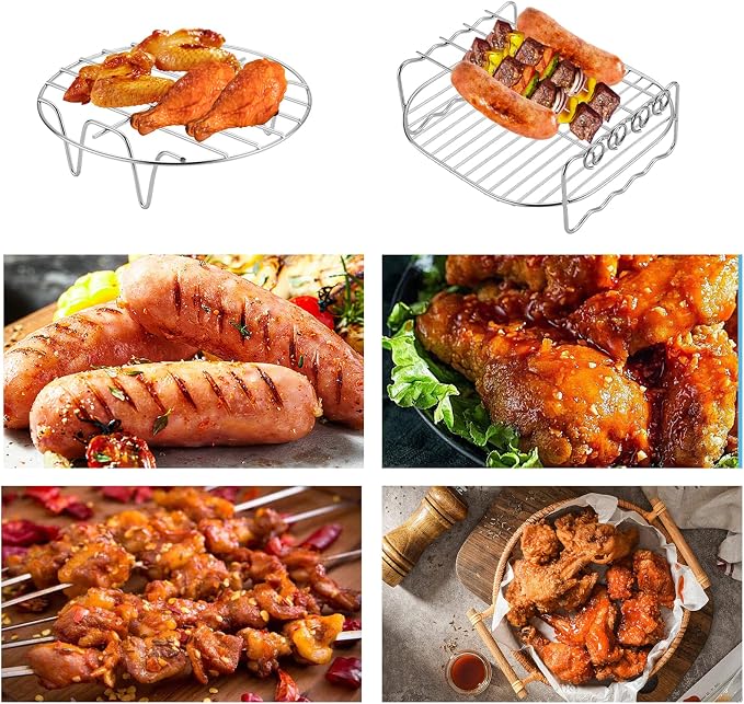 Airfryer Skewer Rack 2 sztuki ze stali nierdzewnej 304 - obrazek 7