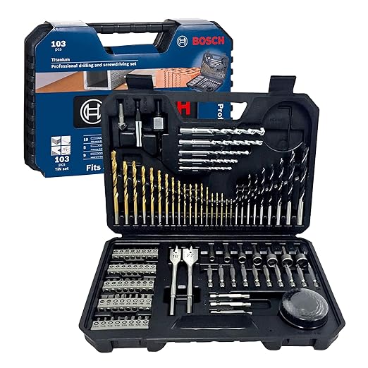 Bosch Home and Garden 2608594070 Zestaw mieszanych akcesoriów (103 sztuki), 0 V, czarny
