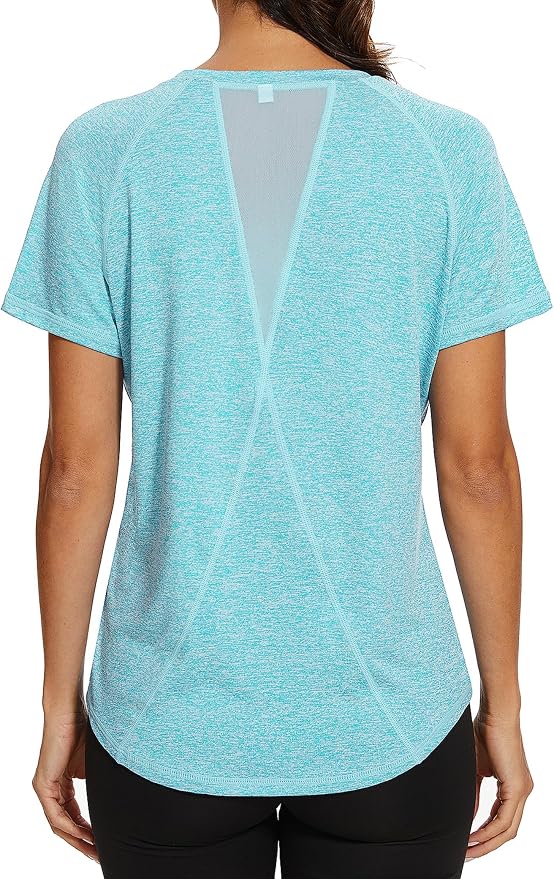 Gyabnw Damski top sportowy UPF 50+ ochrona przed promieniowaniem UV