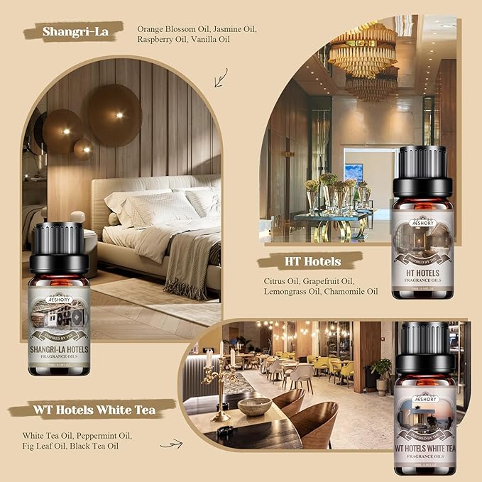 Aeshory 6 x 10ml Zestaw Olejków Eterycznych Do Hotelu - obrazek 3