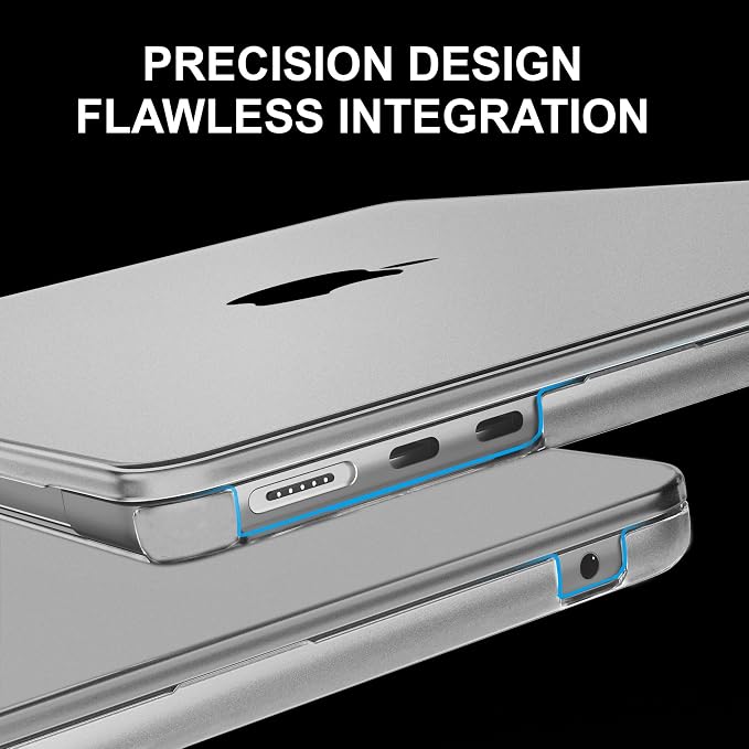 Etui na MacBook Air 13 cala M5 M4 M3 M2, Matowy Przezroczysty | 2026-2022, Przeświecający, Ultra-cienki Hard Case Cover Mac Book Air 13,6" A3449 A3240 A3113 A2681, Odporny na Zarysowania - obrazek 4