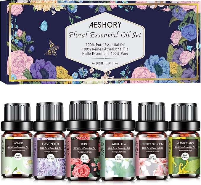 Aeshory Zestaw Olejków Eterycznych Kwiatowych 6 X 10 Ml