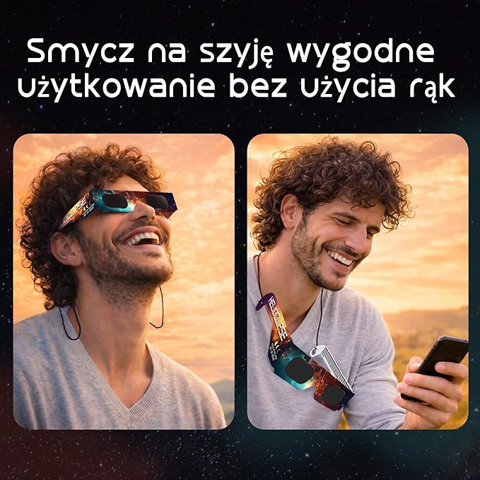 Helioclipse 6 12 25 50 100 szt. Okulary do oglądania zaćmienia - obrazek 6