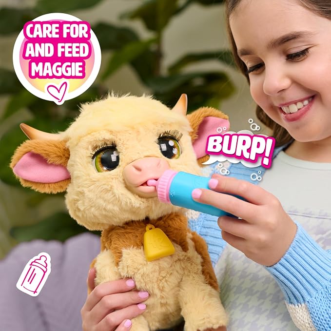furReal Maggie the Feed & Follow Cow - obrazek 6