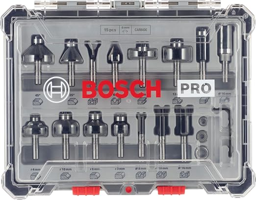 Bosch 15x Zestaw różnych frezów Pro, 15 szt. - obrazek 3