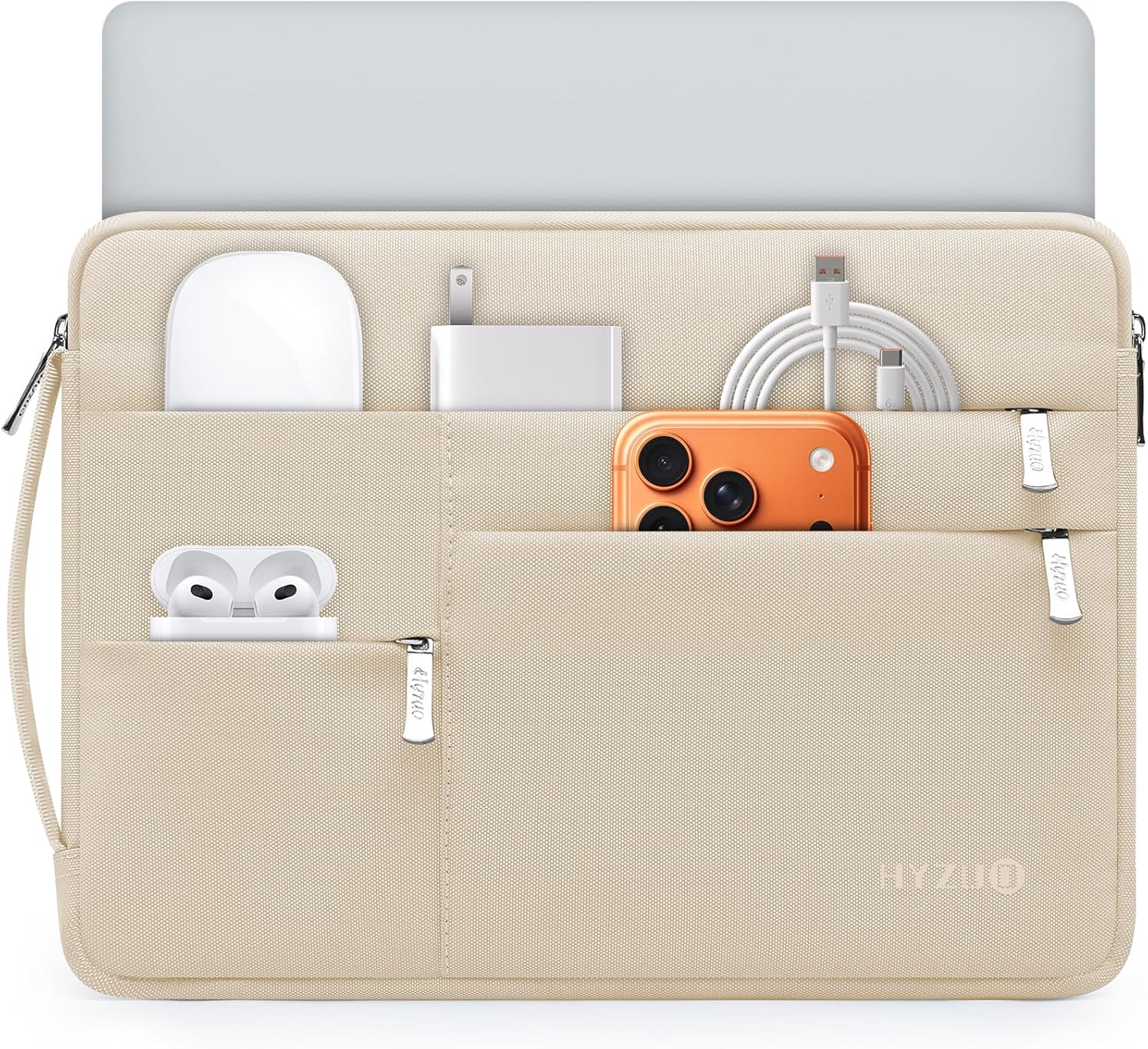 HYZUO 13 Cali Pokrowiec Etui na Laptopa Torbę, Piasek | dla MacBook Air 13 A3449 M5-M1 2026-2018, MacBook Neo 13, MacBook Pro 13 M2 M1, iPad Air/Pro 13, Surface Pro, XPS 13 - obrazek 2