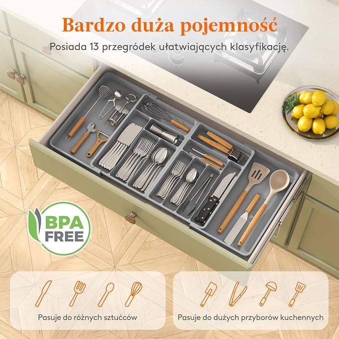 Lifewit Bardzo duża szuflada na sztućce Lifewit - obrazek 6