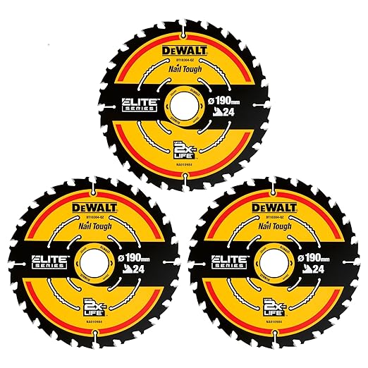 DEWALT, Zestaw tarcz pilarskich Extreme 190x30 mm, 3 sztuki, DT10399-QZ