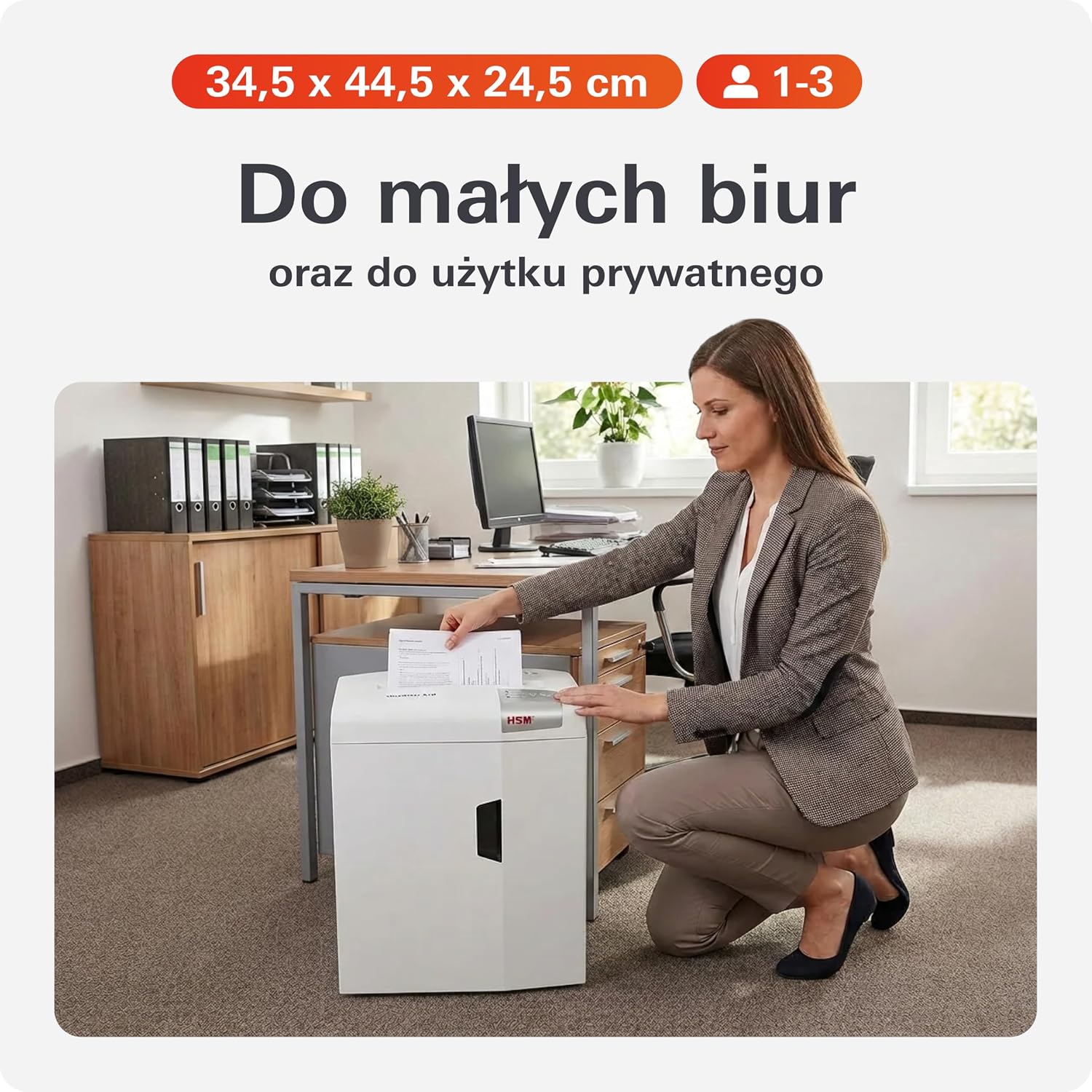 Hsm Shredstar X10 1045111 Niszczarka, Biały, do 10 arkuszy - obrazek 6