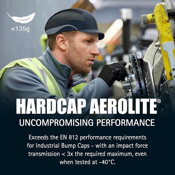 Twarda czapka BHP Aerolite z daszkiem 50 cm czarna JSP - obrazek 3