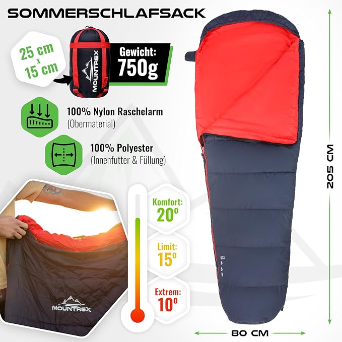 MOUNTREX Śpiwór zimowy i letni - obrazek 3