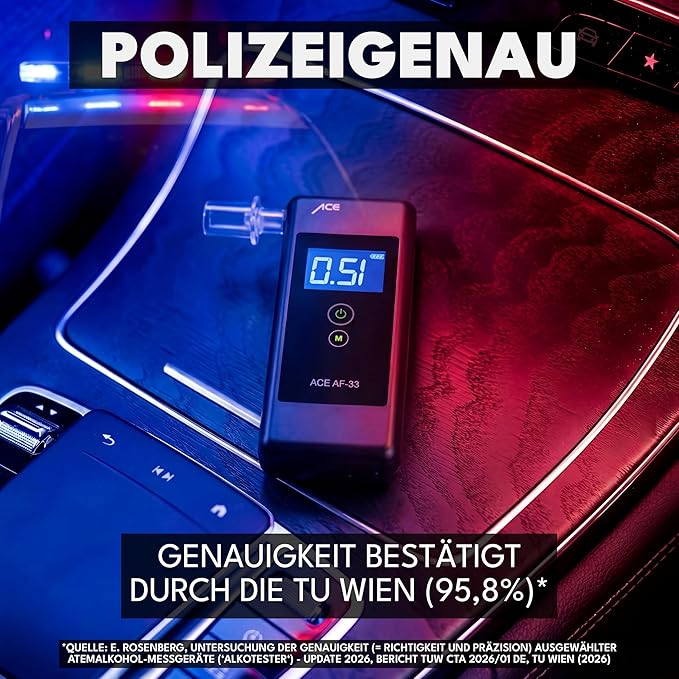Alkomat ACE AF-33 - alkomat nr 1 według AUTO BILD (porównanie 2023) - policyjny tester alkoholu - obrazek 3