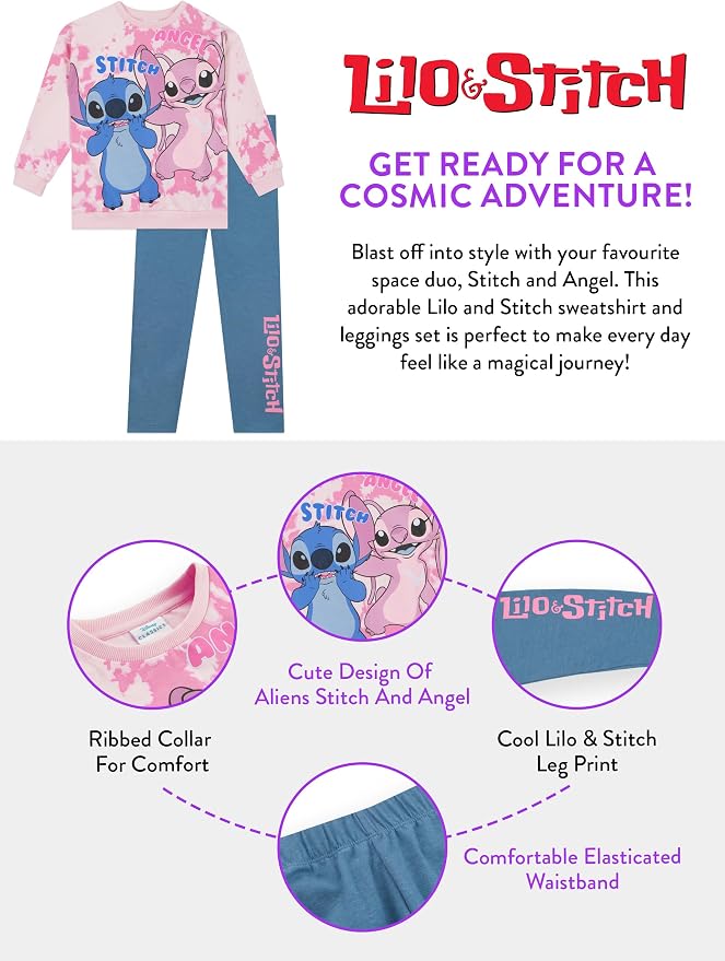 Legginsy I Bluza Disney Stitch 2 Częściowy - obrazek 7