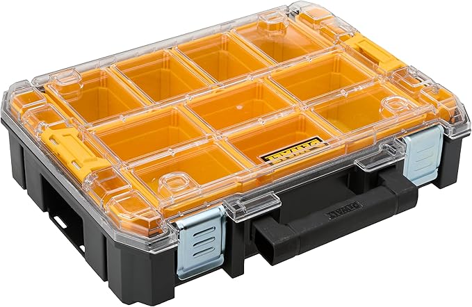 DEWALT Solidny Dwst1-71194 - organizador z tapa transparente tstak v sellado dla profesjonalistów i majsterkowiczów do pracy profesjonalnej wysoka trwałość - obrazek 4