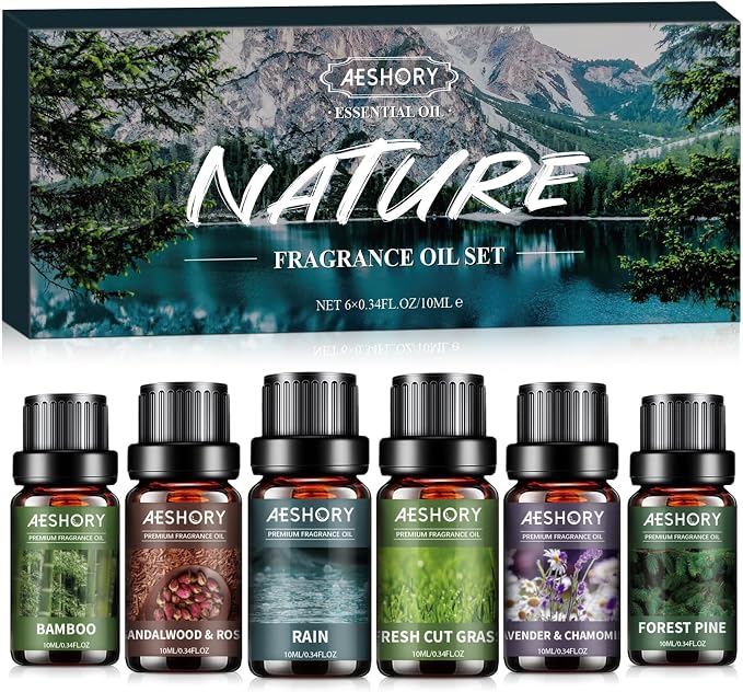 AESHORY 6 x 10ML Zestaw Naturalnych Olejków Eterycznych Do Dyfuzora