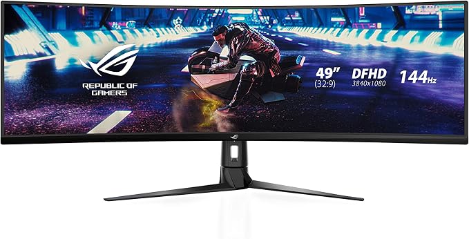 ASUS ROG STRIX zakrzywiony XG49VQ, 125% sRGB, DP, HDMI, USB 3.0, FreeSync 2 HDR, DisplayHDR 400, AuraSync - obrazek 3