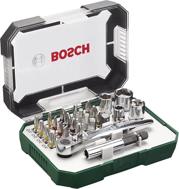Bosch 26-częściowy zestaw bitów do wkrętarek z mechanizmem zapadkowym (PH-, PZ-, Hex-, T-, S-Bit, osprzęt do wiertarki i wkrętarki) - obrazek 3