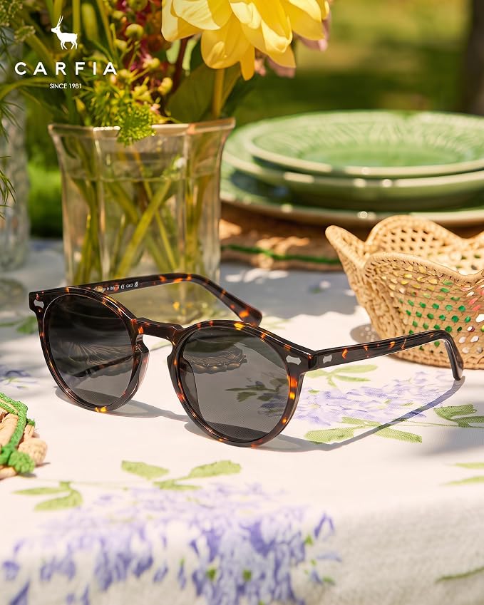 CARFIA Damskie okulary przeciwsłoneczne w stylu retro - obrazek 3