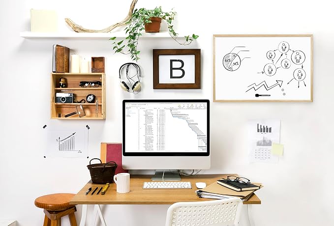 Bi-Office Budget tablica suchościeralna z drewnianą ramą - obrazek 3