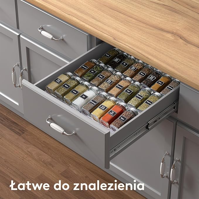 Lifewit Plastikowa Regulowana Taca na Przyprawy do Organizacji - obrazek 7
