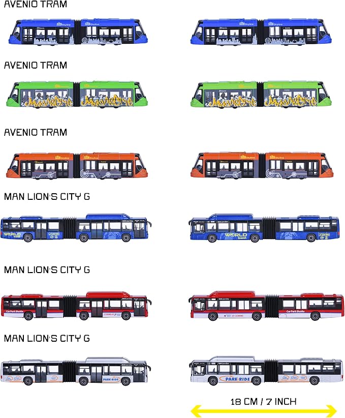 Majorette MAN City Bus lub Avenio Tram - obrazek 4