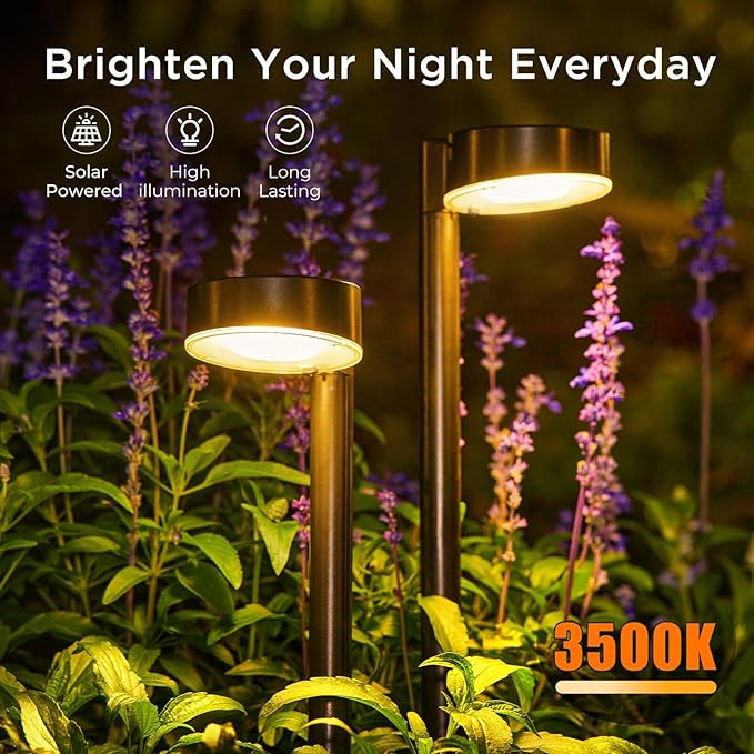 BUCASA Lampy solarne do ogrodu - obrazek 5