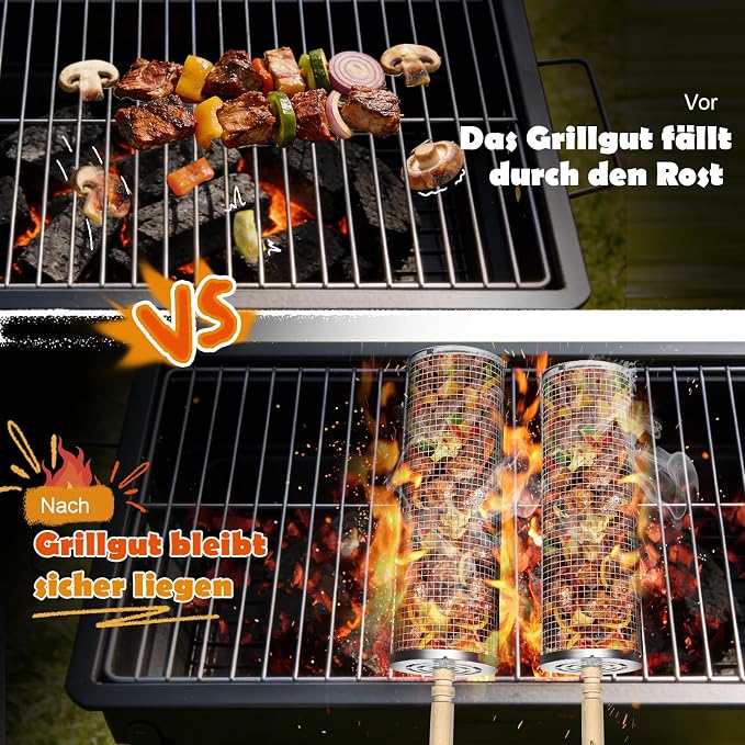 Zestaw koszy grillowych Ezilif na rolkach - obrazek 3