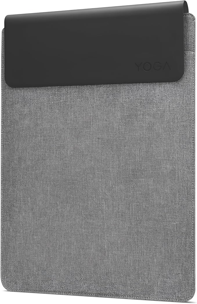 Lenovo Yoga pokrowiec na laptopa o przekątnej ekranu 14,5", zamknięcie magnetyczne, smukłe i lekkie, z materiałów pochodzących z recyklingu, oddzielna kieszeń na akcesoria, kolor szary