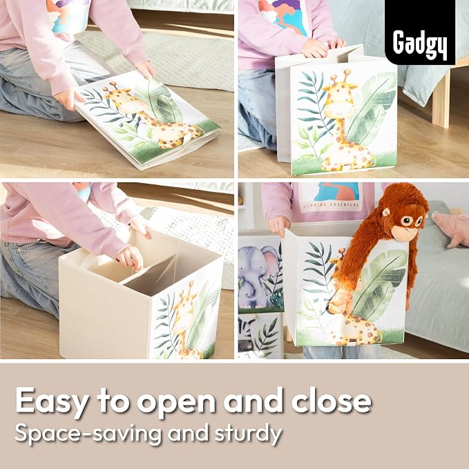 Gadgy Aufbewahrungsbox Kinder Aufbewahrungsbox Kinderzimmer 4er Set - obrazek 6