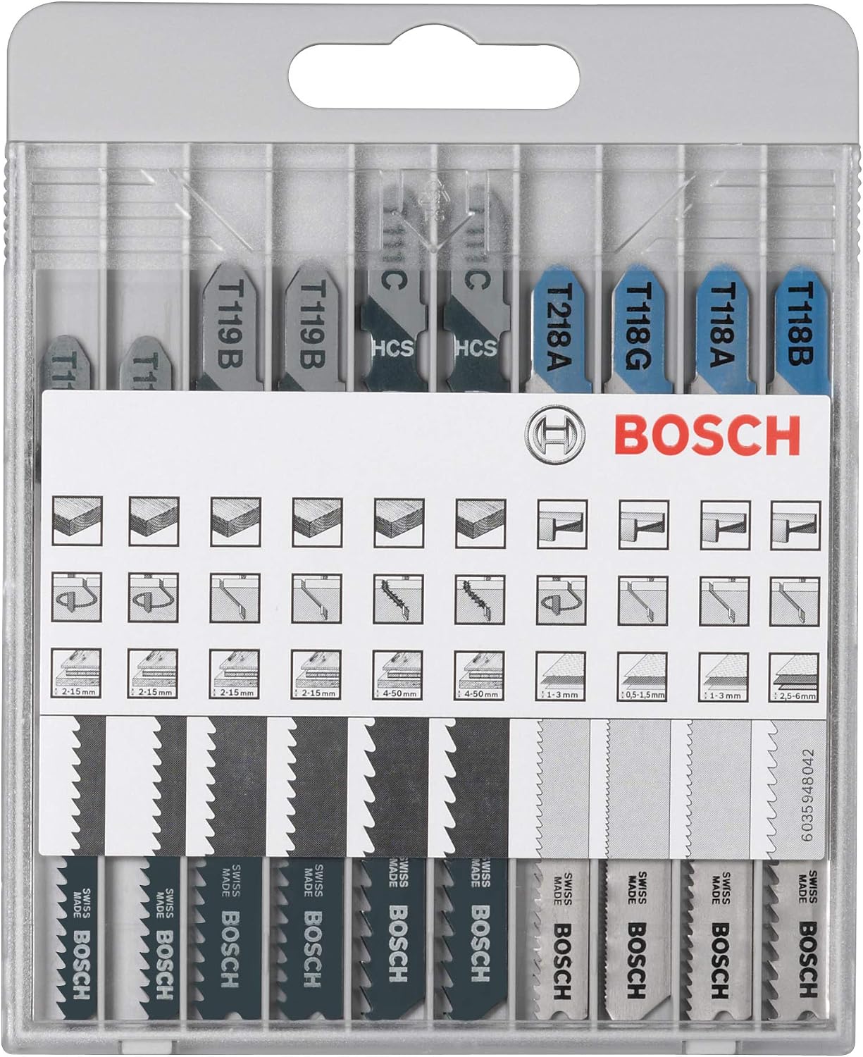 Bosch Professional Zestaw 10 brzeszczotów Basic (metal i drewno, akcesoria do wyrzynarki z uchwytem T) - obrazek 7