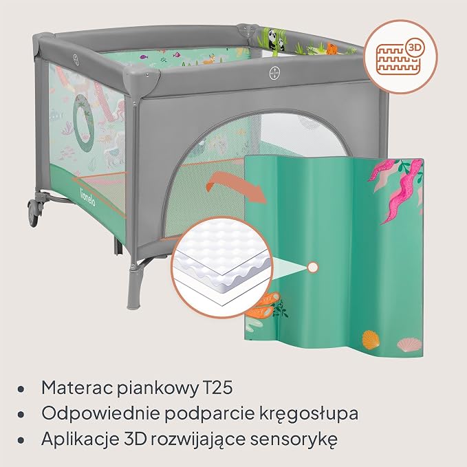 LIONELO Kojec dziecięcy MILLE PLUS do 15 kg 0-36 miesięcy - obrazek 3