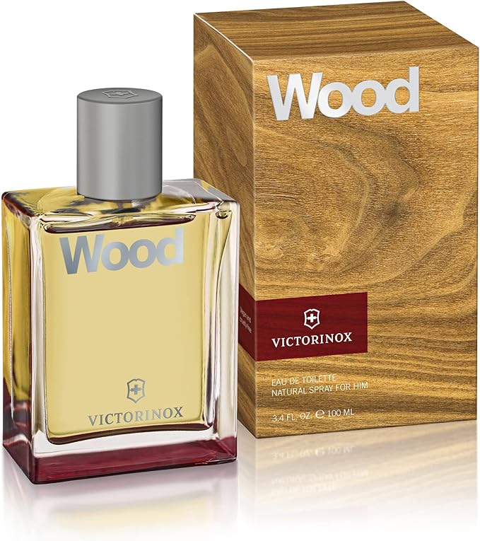 VICTORINOX Wood V0001229 Eau de Toilette woda toaletowa dla mężczyzn, perfumy z drewnem orzechowym i cytrusowym, drzewna i świeża, wegańska, 100 ml