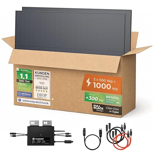 Solarway® Elektrownia balkonowa 1000W 800W kompletne gniazdko