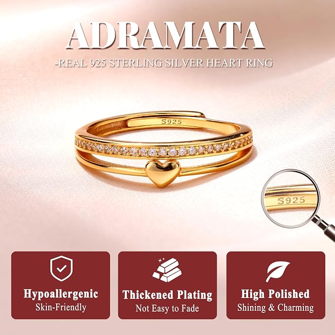 Adramata Pierścionek damski ze srebra próby 925 - obrazek 3