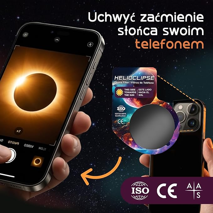 Helioclipse 6 12 25 50 100 szt. Okulary do oglądania zaćmienia - obrazek 5