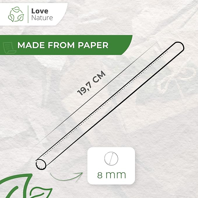 Love Nature Trwale Recyklingowane Słomki Kolor Kraft 100 szt - obrazek 3