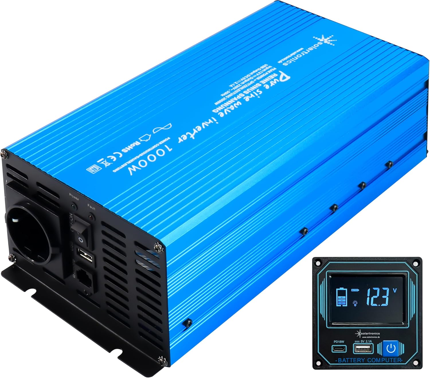 SOLARTRONICS TS1000 przetwornica napięcia 12 V 230 V czysty - obrazek 2