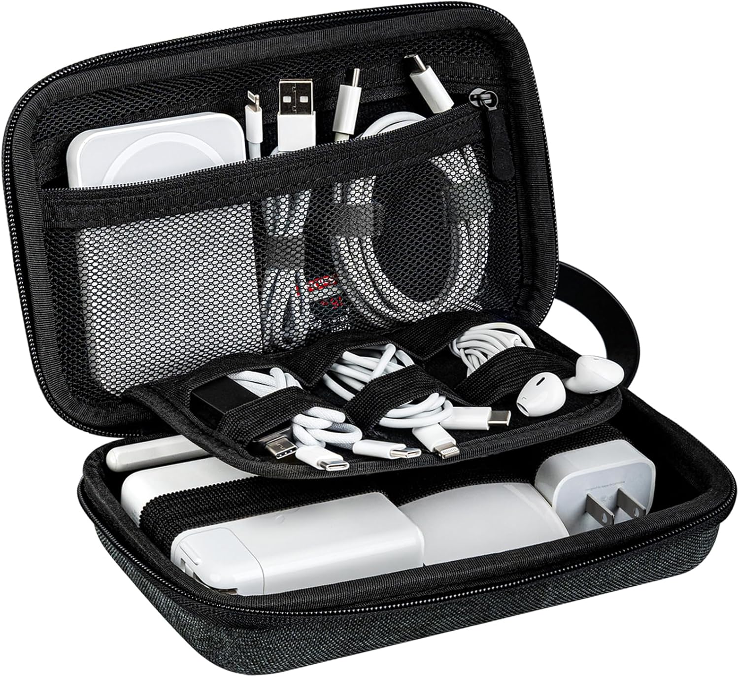 JETech Organizer Etui dla Akcesoria Podróżne, Przenośna Elektroniczna Sakiewka Gadżety Torba dla Zasilacz MacBook, Kabel, Długopis Rysika, Kartę SD, Ładowarkę, Mysz, Bank Mocy, Pamięć Flash USB - obrazek 2