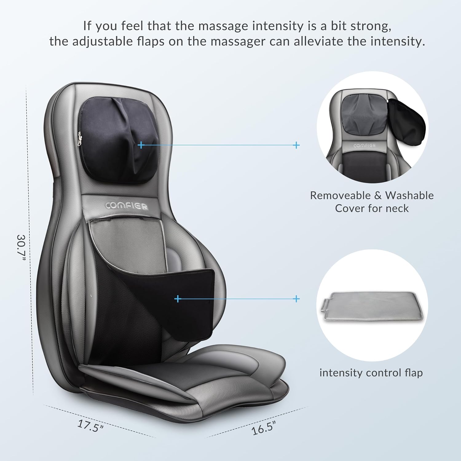 Comfier Shiatsu poduszka do masażu pleców i karku z ciepłem - obrazek 3