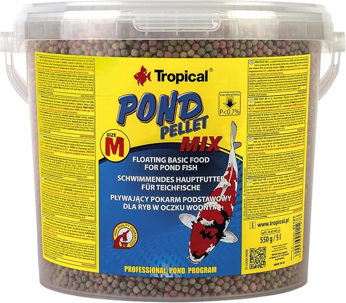 TROPICAL Żywność rybna mieszanka peletek do stawów rozmiar
