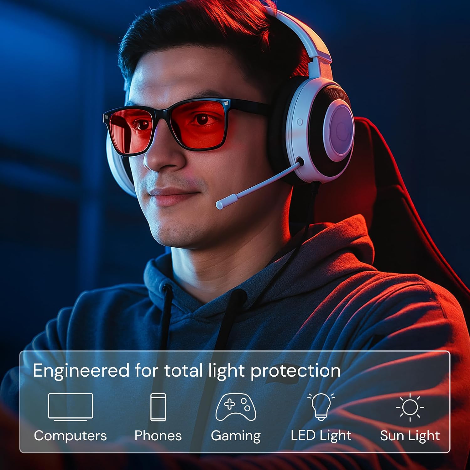 livho DreamGaze okulary z filtrem niebieskiego światła dla mężczyzn - obrazek 3