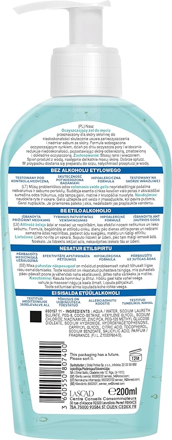 Mixa Ekspert Skóry Wrażliwej Żel do Mycia Twarzy - obrazek 2
