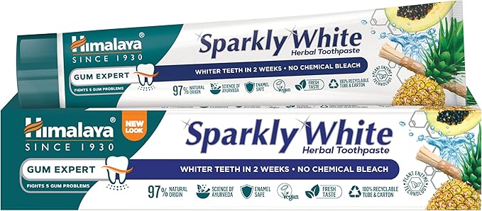 Himalaya Sparkly White Ziołowa Pasta do Zębów 75ml Wybielanie
