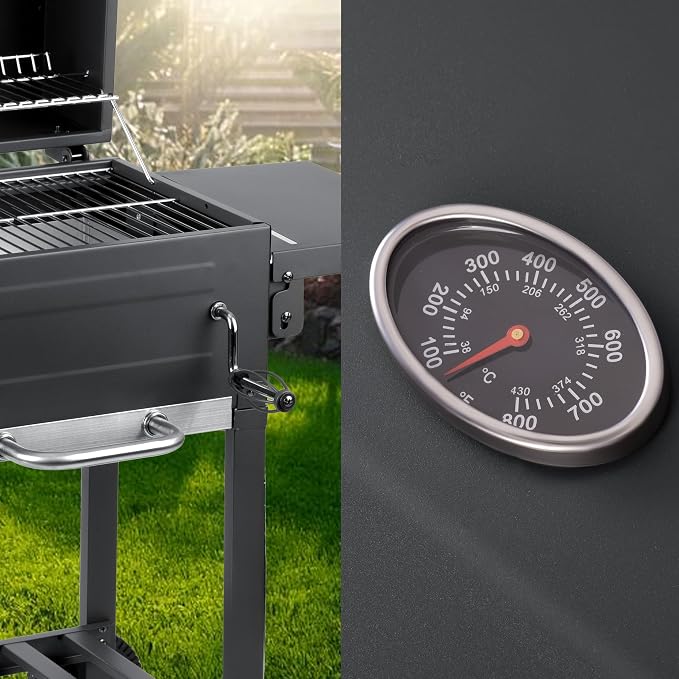 Berdsen Grill Węglowy Ogrodowy BBQChef z Kominem i Żeliwnym Rusztem - obrazek 4