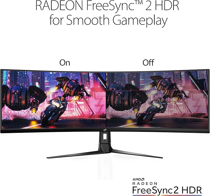 ASUS ROG STRIX zakrzywiony XG49VQ, 125% sRGB, DP, HDMI, USB 3.0, FreeSync 2 HDR, DisplayHDR 400, AuraSync - obrazek 7