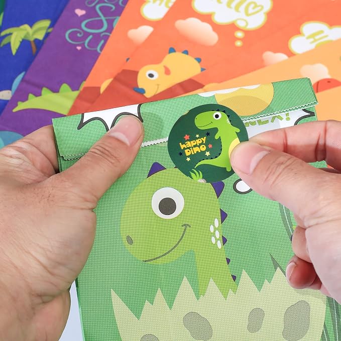 18 sztuk torebek na prezenty z motywem dinozaura - obrazek 5