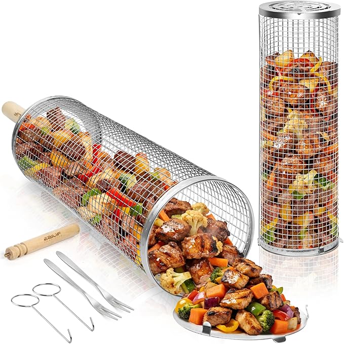 Zestaw koszy grillowych Ezilif na rolkach